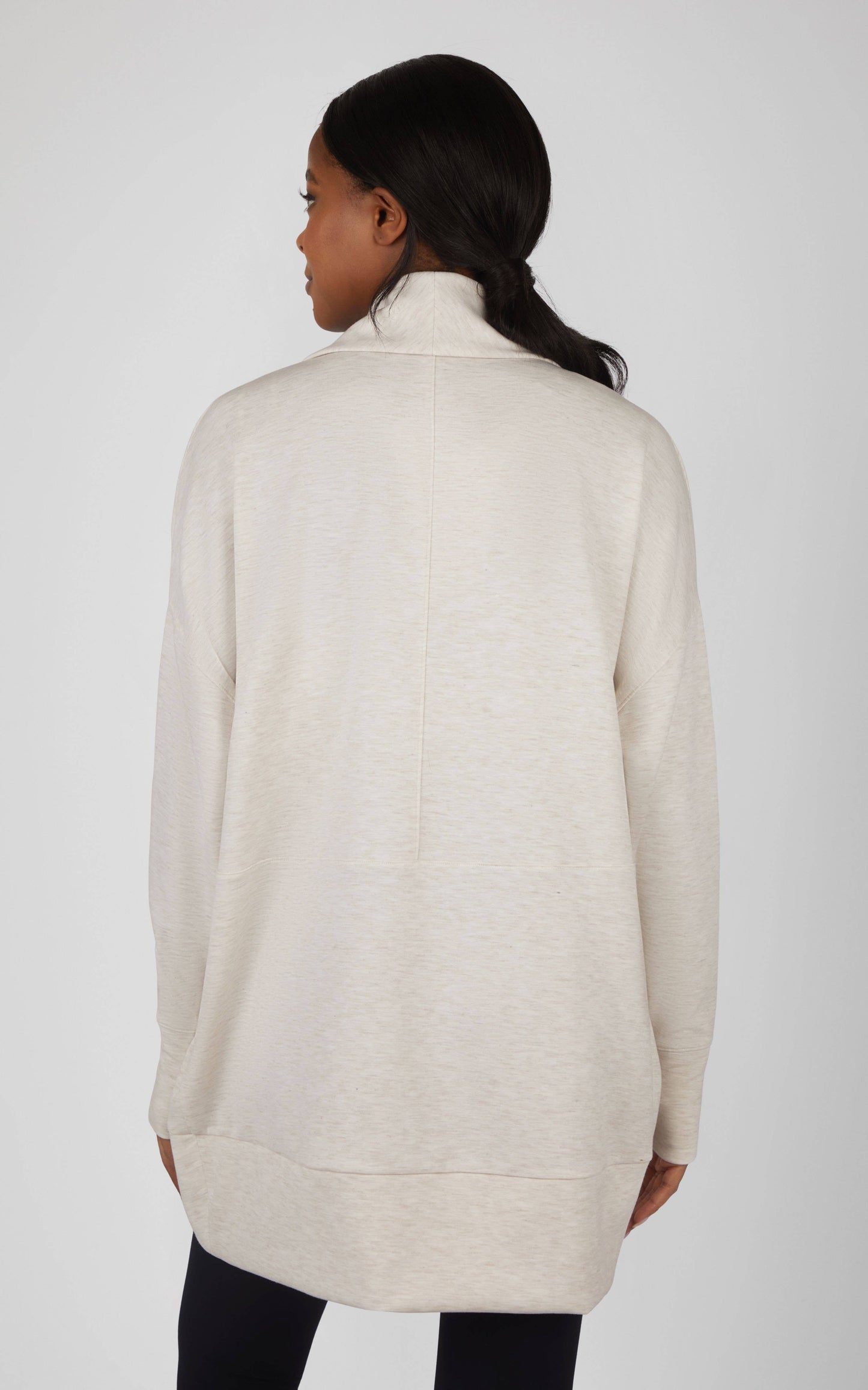 Women's Soft Scuba Cardigan with Side Seam Pockets