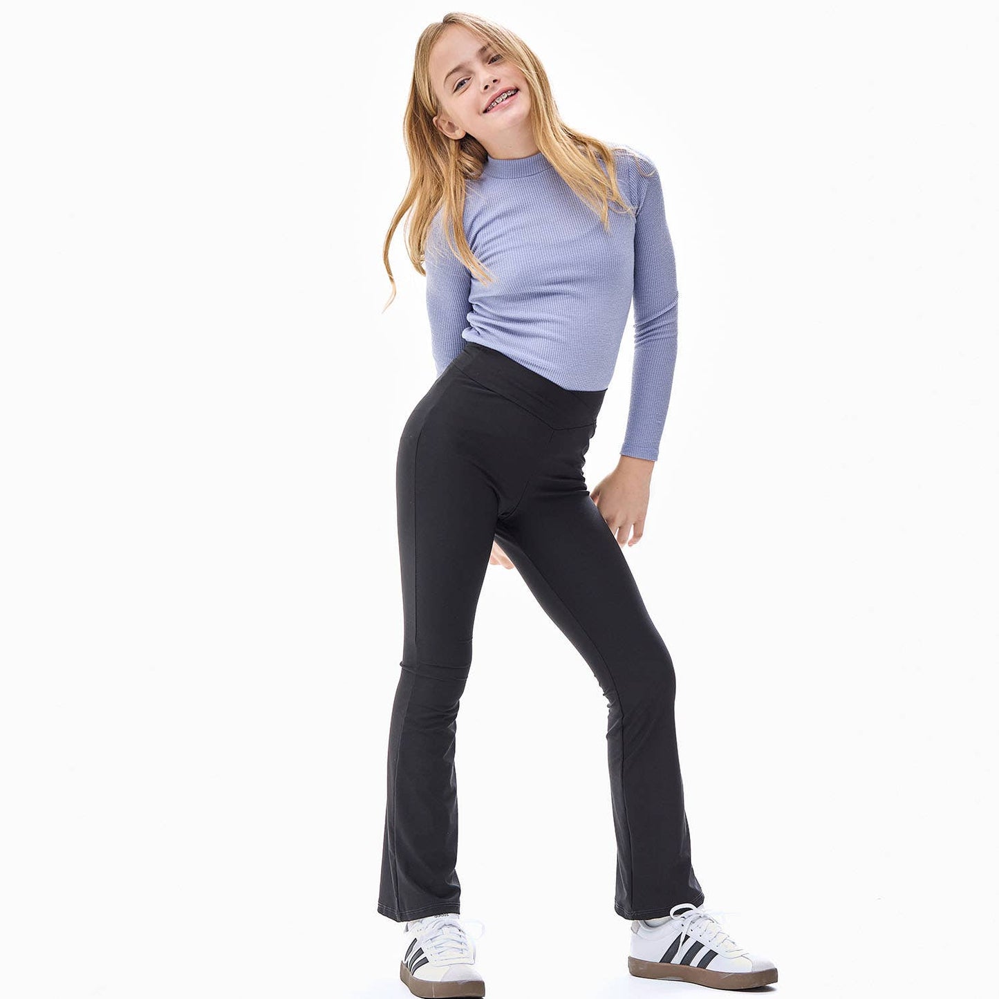 Crossover Waist Flare Pants