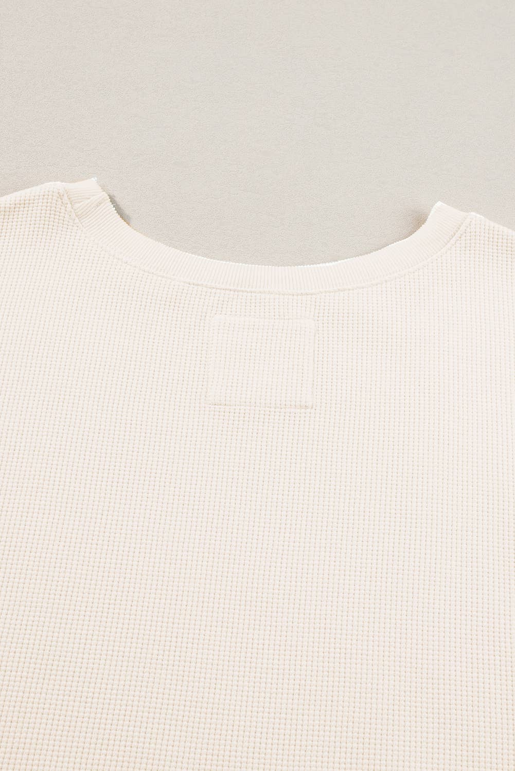 Waffle Knit * Long Sleeve Split Oversized Sweatshirt | S-2XL