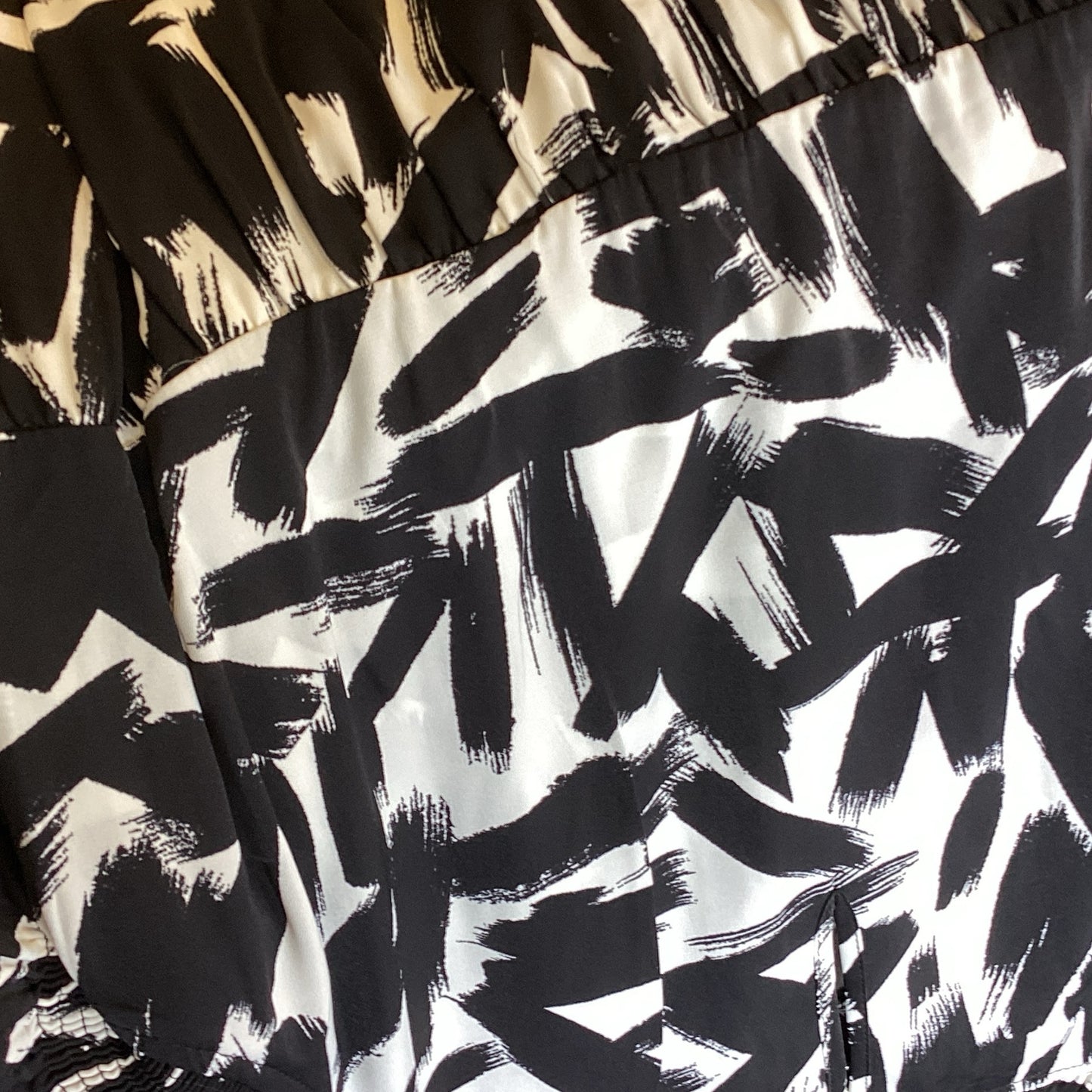 Black and White Brushstroke dress