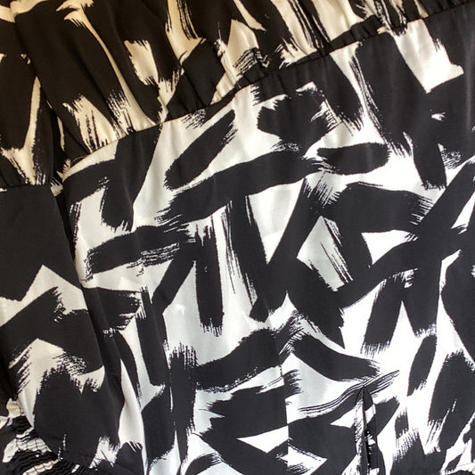 Black and White Brushstroke dress
