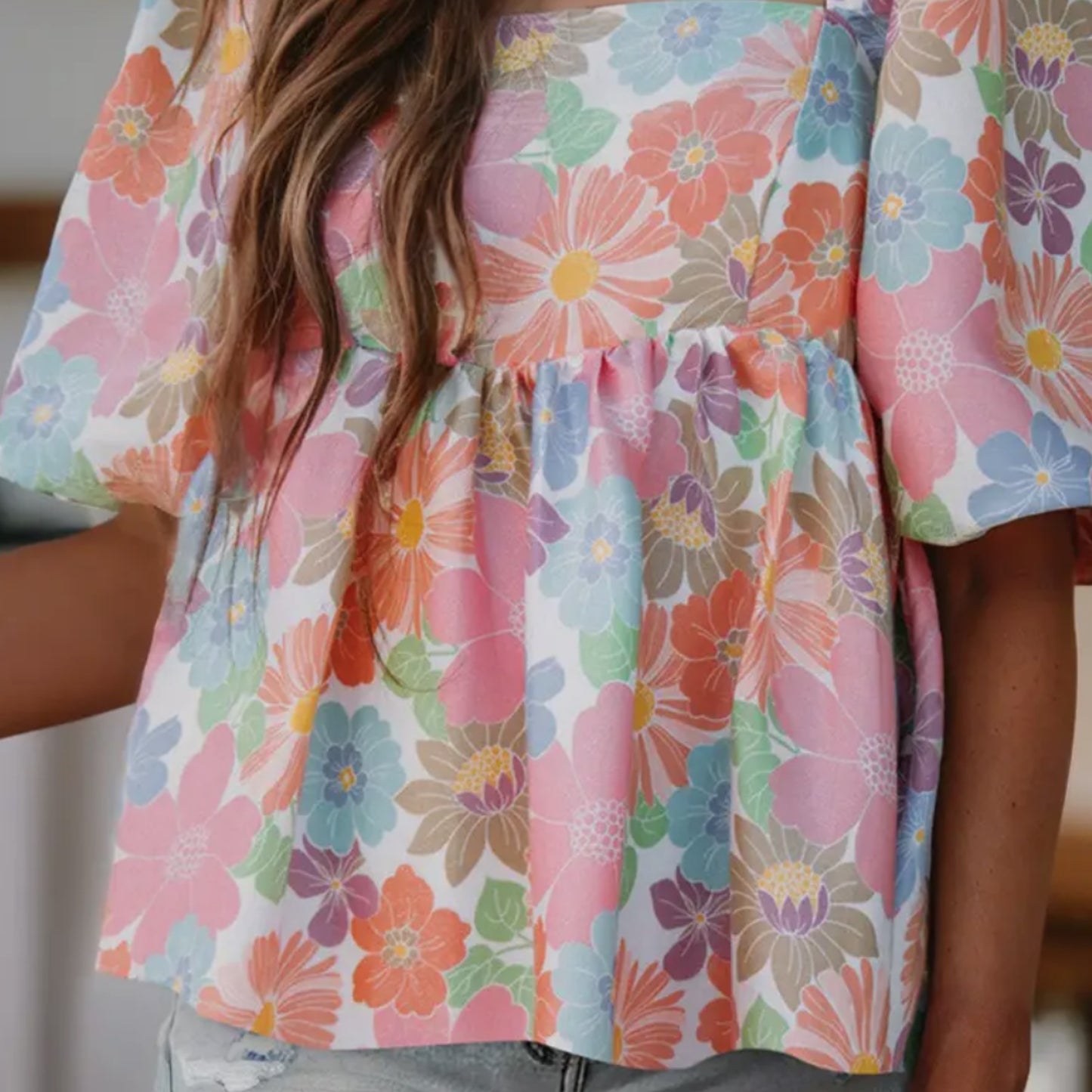 Flower Babydoll Top
