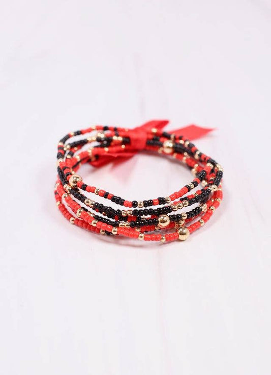 Karnes Bracelet Set RED BLACK