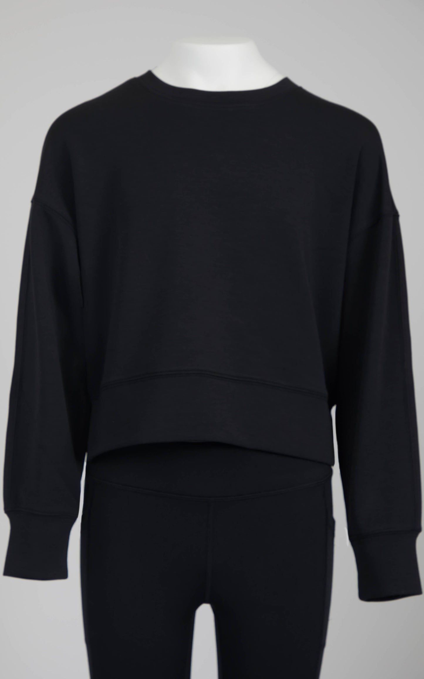 Girls Soft Scuba Zuri Crop Crew Neck Pullover