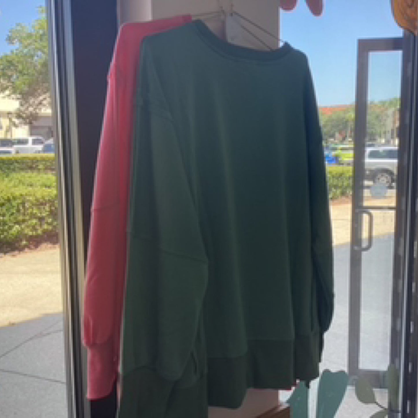 First love green/pink sweatshirts